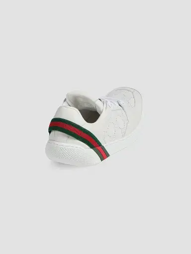Gucci Women's Screener Perforated Leather Low-Top Sneakers - White | Thumbnail 3 Gucci Women's Screener Perforated Leather Low-Top Sneakers - White | Thumbnail 3