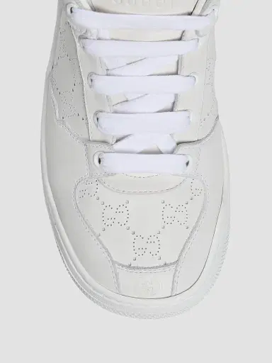 Gucci Women's Screener Perforated Leather Low-Top Sneakers - White | Thumbnail 4 Gucci Women's Screener Perforated Leather Low-Top Sneakers - White | Thumbnail 4