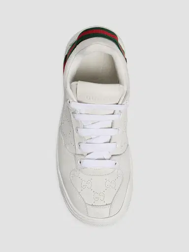 Gucci Women's Screener Perforated Leather Low-Top Sneakers - White | Thumbnail 5 Gucci Women's Screener Perforated Leather Low-Top Sneakers - White | Thumbnail 5