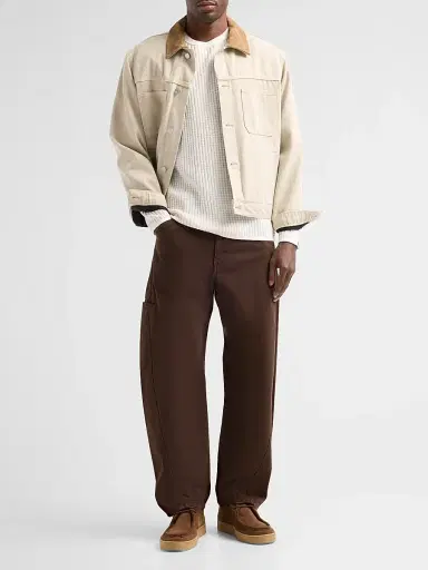 rag & bone Men's Harvey Textured Knit Crewneck Top - Chalk | Thumbnail 2 rag & bone Men's Harvey Textured Knit Crewneck Top - Chalk | Thumbnail 2