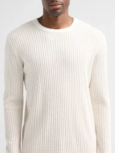 rag & bone Men's Harvey Textured Knit Crewneck Top - Chalk | Thumbnail 5 rag & bone Men's Harvey Textured Knit Crewneck Top - Chalk | Thumbnail 5