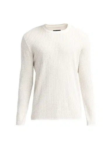 rag & bone Men's Harvey Textured Knit Crewneck Top - Chalk | Thumbnail 1 rag & bone Men's Harvey Textured Knit Crewneck Top - Chalk | Thumbnail 1