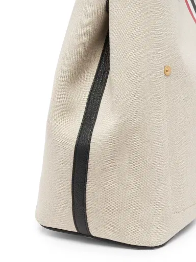 Thom Browne Men's Striped Canvas Horizontal Tote Bag - Black | Thumbnail 6 Thom Browne Men's Striped Canvas Horizontal Tote Bag - Black | Thumbnail 6