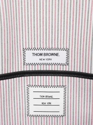 Thom Browne Men's Striped Canvas Horizontal Tote Bag - Black | Thumbnail 8 Thom Browne Men's Striped Canvas Horizontal Tote Bag - Black | Thumbnail 8