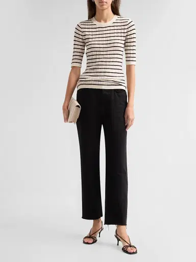 Frame Women's The Stripe Pointelle-Knit Top | Thumbnail 2 Frame Women's The Stripe Pointelle-Knit Top | Thumbnail 2