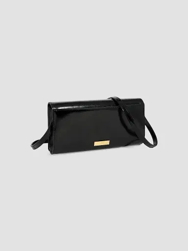 ALEXIS BITTAR Women's 14K-Gold-Plated & Leather Clutch - Black | Thumbnail 4 ALEXIS BITTAR Women's 14K-Gold-Plated & Leather Clutch - Black | Thumbnail 4