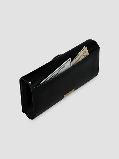 ALEXIS BITTAR Women's 14K-Gold-Plated & Leather Clutch - Black | Thumbnail 6 ALEXIS BITTAR Women's 14K-Gold-Plated & Leather Clutch - Black | Thumbnail 6