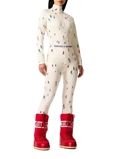 Perfect Moment Women's Printed Base Layer Leggings - Ski Print | Thumbnail 2 Perfect Moment Women's Printed Base Layer Leggings - Ski Print | Thumbnail 2