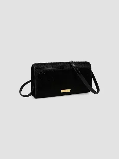 ALEXIS BITTAR Women's 14K-Gold-Plated Serpent Handle & Calf Hair Clutch - Black | Thumbnail 4 ALEXIS BITTAR Women's 14K-Gold-Plated Serpent Handle & Calf Hair Clutch - Black | Thumbnail 4