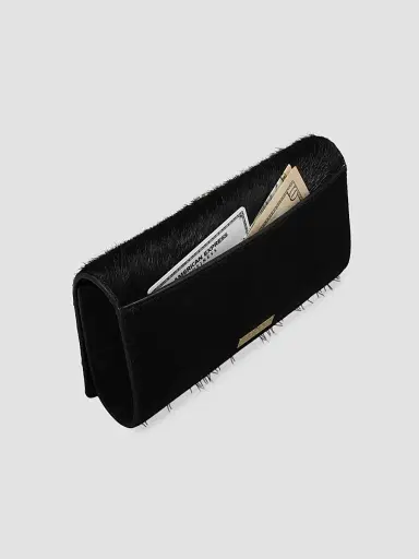 ALEXIS BITTAR Women's 14K-Gold-Plated Serpent Handle & Calf Hair Clutch - Black | Thumbnail 6 ALEXIS BITTAR Women's 14K-Gold-Plated Serpent Handle & Calf Hair Clutch - Black | Thumbnail 6