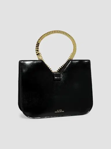 ALEXIS BITTAR Women's 14K-Gold-Plated Zipper & Leather Top Handle Bag - Black | Thumbnail 3 ALEXIS BITTAR Women's 14K-Gold-Plated Zipper & Leather Top Handle Bag - Black | Thumbnail 3