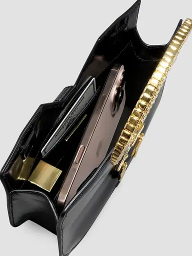 ALEXIS BITTAR Women's 14K-Gold-Plated Zipper & Leather Top Handle Bag - Black | Thumbnail 5 ALEXIS BITTAR Women's 14K-Gold-Plated Zipper & Leather Top Handle Bag - Black | Thumbnail 5