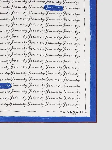 Givenchy Women's Square in Silk with Signature - Blue Multi | Thumbnail 2 Givenchy Women's Square in Silk with Signature - Blue Multi | Thumbnail 2