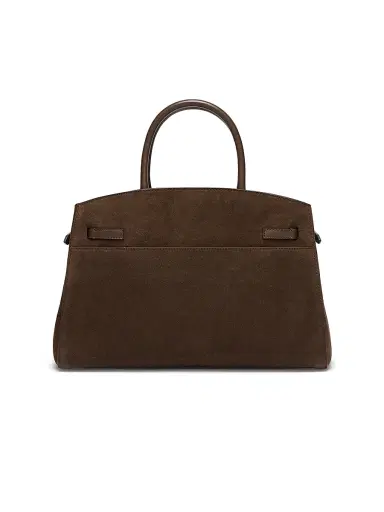 DeMellier Women's Hudson Belted Suede Top Handle Bag - Mocha | Thumbnail 4 DeMellier Women's Hudson Belted Suede Top Handle Bag - Mocha | Thumbnail 4