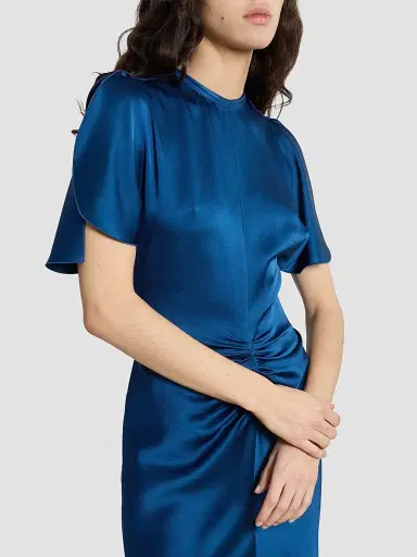 Victoria Beckham Women's Satin Gathered Waist Maxi Dress | Thumbnail 5 Victoria Beckham Women's Satin Gathered Waist Maxi Dress | Thumbnail 5