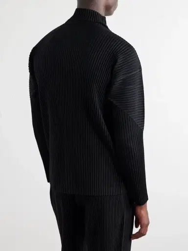 Homme Plissé Issey Miyake Pleated Mock Neck T-Shirt - Men | Thumbnail 4 Homme Plissé Issey Miyake Pleated Mock Neck T-Shirt - Men | Thumbnail 4