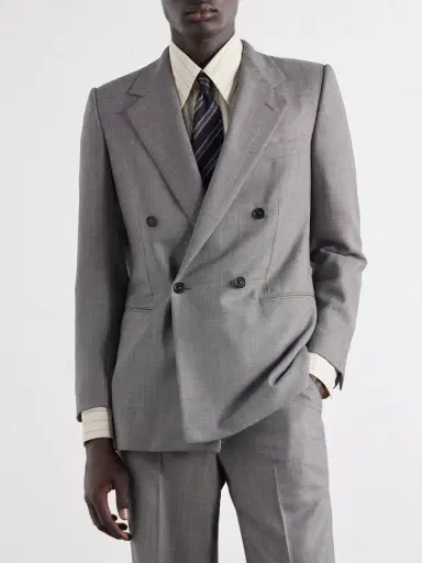Husbands Double-Breasted Birdseye Wool Suit - Men | Thumbnail 3 Husbands Double-Breasted Birdseye Wool Suit - Men | Thumbnail 3
