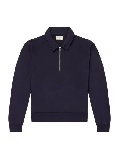 OFFICINE GÉNÉRALE Payo Organic Cotton-Blend Half-Zip Polo Sweater - Men | Thumbnail 1 OFFICINE GÉNÉRALE Payo Organic Cotton-Blend Half-Zip Polo Sweater - Men | Thumbnail 1