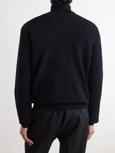 Ralph Lauren Purple Label Wool-Piqué Half-Zip Sweater - Men | Thumbnail 4 Ralph Lauren Purple Label Wool-Piqué Half-Zip Sweater - Men | Thumbnail 4