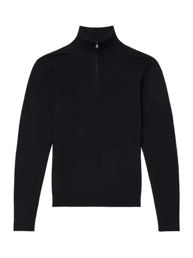 Ralph Lauren Purple Label Wool-Piqué Half-Zip Sweater - Men | Thumbnail 1 Ralph Lauren Purple Label Wool-Piqué Half-Zip Sweater - Men | Thumbnail 1