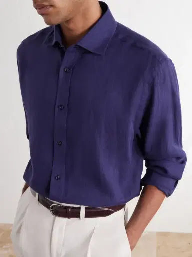 Ralph Lauren Purple Label Halton Linen Shirt - Men | Thumbnail 5 Ralph Lauren Purple Label Halton Linen Shirt - Men | Thumbnail 5