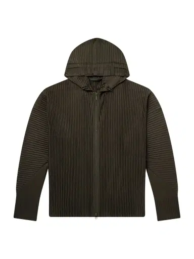 Homme Plissé Issey Miyake July Pleated Zip-Up Hoodie - Men | Thumbnail 1 Homme Plissé Issey Miyake July Pleated Zip-Up Hoodie - Men | Thumbnail 1