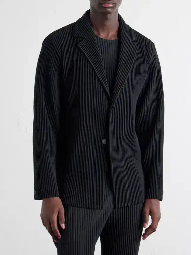 Homme Plissé Issey Miyake Pleated Single-Breasted Blazer - Men | Thumbnail 3 Homme Plissé Issey Miyake Pleated Single-Breasted Blazer - Men | Thumbnail 3