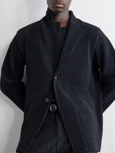 Homme Plissé Issey Miyake Pleated Single-Breasted Blazer - Men | Thumbnail 5 Homme Plissé Issey Miyake Pleated Single-Breasted Blazer - Men | Thumbnail 5