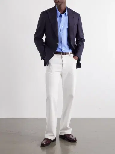 OFFICINE GÉNÉRALE Eloi Cotton-Poplin Shirt - Men | Thumbnail 2 OFFICINE GÉNÉRALE Eloi Cotton-Poplin Shirt - Men | Thumbnail 2