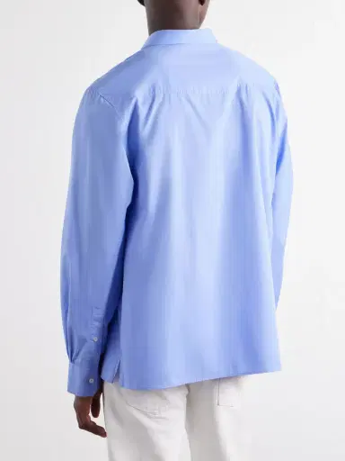 OFFICINE GÉNÉRALE Eloi Cotton-Poplin Shirt - Men | Thumbnail 4 OFFICINE GÉNÉRALE Eloi Cotton-Poplin Shirt - Men | Thumbnail 4