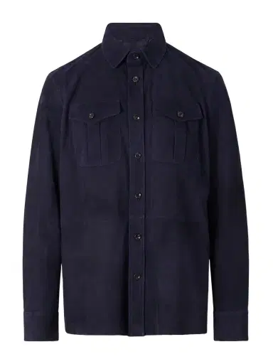 Ralph Lauren Purple Label Barrow Suede Overshirt - Men | Thumbnail 1 Ralph Lauren Purple Label Barrow Suede Overshirt - Men | Thumbnail 1