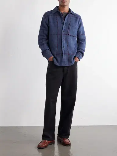 Portuguese Flannel Upper Checked Cotton-Woven Overshirt - Men | Thumbnail 2 Portuguese Flannel Upper Checked Cotton-Woven Overshirt - Men | Thumbnail 2