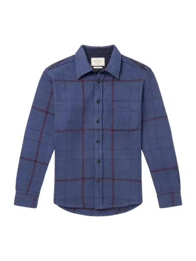 Portuguese Flannel Upper Checked Cotton-Woven Overshirt - Men | Thumbnail 1 Portuguese Flannel Upper Checked Cotton-Woven Overshirt - Men | Thumbnail 1