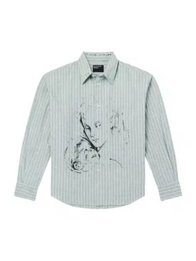 Enfants Riches Déprimés Repaired Everyday Striped Printed Cotton Oxford Shirt - Men | Thumbnail 1 Enfants Riches Déprimés Repaired Everyday Striped Printed Cotton Oxford Shirt - Men | Thumbnail 1