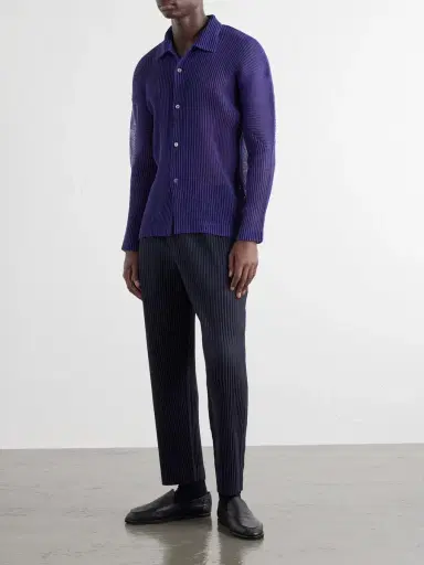 Homme Plissé Issey Miyake Rustic Mesh Pleated Shirt - Men | Thumbnail 2 Homme Plissé Issey Miyake Rustic Mesh Pleated Shirt - Men | Thumbnail 2