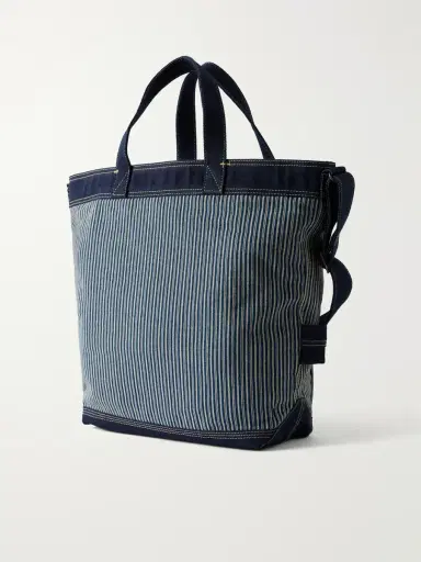 RRL Striped Denim-Trimmed Cotton-Twill Tote Bag - Men | Thumbnail 4 RRL Striped Denim-Trimmed Cotton-Twill Tote Bag - Men | Thumbnail 4