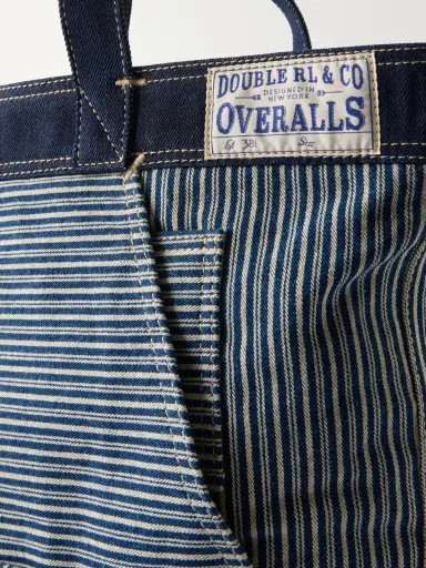 RRL Striped Denim-Trimmed Cotton-Twill Tote Bag - Men | Thumbnail 5 RRL Striped Denim-Trimmed Cotton-Twill Tote Bag - Men | Thumbnail 5