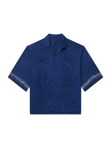 KAPITAL Camp-Collar Printed Linen Cuban Shirt - Men | Thumbnail 1 KAPITAL Camp-Collar Printed Linen Cuban Shirt - Men | Thumbnail 1