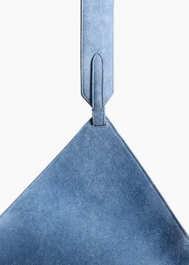 Khaite Small Lotus Tote In Cloud Iris Suede | Thumbnail 4 Khaite Small Lotus Tote In Cloud Iris Suede | Thumbnail 4