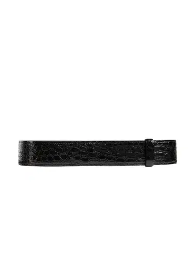 Khaite Theo Waist Belt In Black Croc-Embossed Leather | Thumbnail 1 Khaite Theo Waist Belt In Black Croc-Embossed Leather | Thumbnail 1