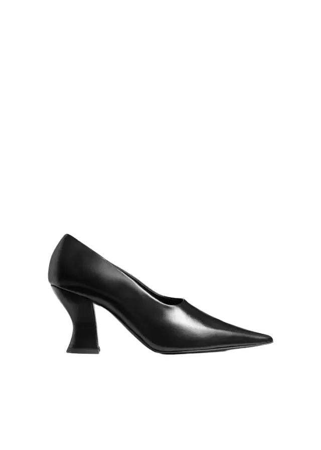 Colleen Pump In Black Glazed Leather Colleen Pump In Black Glazed Leather