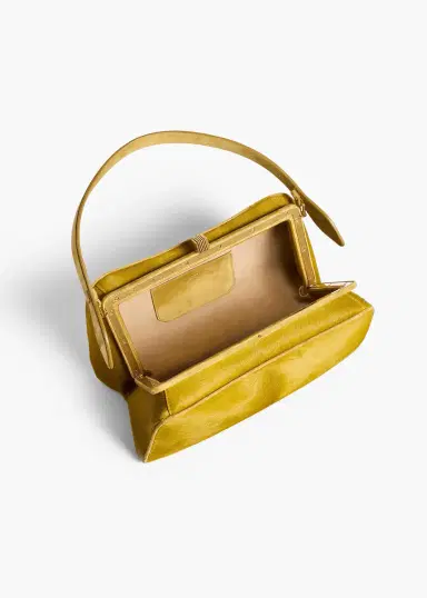 Khaite Cate Bag In Golden Olive Haircalf | Thumbnail 3 Khaite Cate Bag In Golden Olive Haircalf | Thumbnail 3