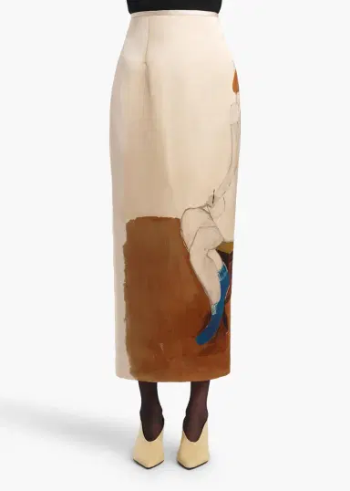 Khaite Winton Skirt In Lady Print | Thumbnail 3 Khaite Winton Skirt In Lady Print | Thumbnail 3