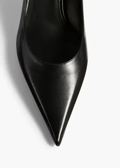 Khaite Valerie Low Pump In Black Glazed Leather | Thumbnail 3 Khaite Valerie Low Pump In Black Glazed Leather | Thumbnail 3
