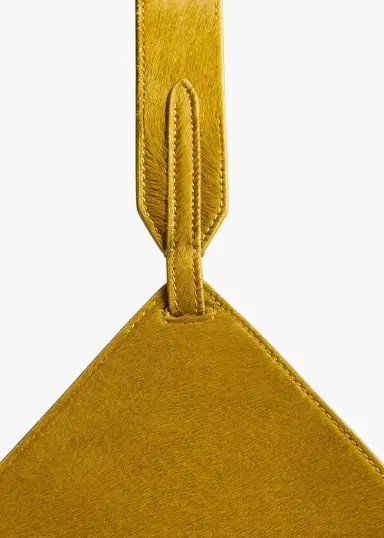 Khaite Mini Lotus Tote In Golden Olive Suede | Thumbnail 4 Khaite Mini Lotus Tote In Golden Olive Suede | Thumbnail 4