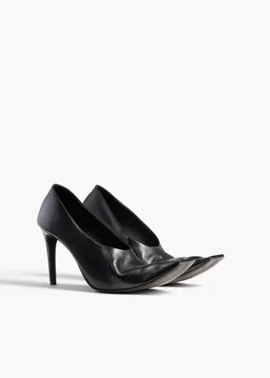 Khaite Marlene Pump In Black Glazed Leather | Thumbnail 3 Khaite Marlene Pump In Black Glazed Leather | Thumbnail 3