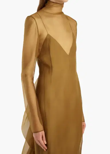 Khaite Toldo Dress In Bronze | Thumbnail 5 Khaite Toldo Dress In Bronze | Thumbnail 5