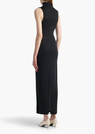 Khaite Demi Dress In Black Wool Silk | Thumbnail 3 Khaite Demi Dress In Black Wool Silk | Thumbnail 3