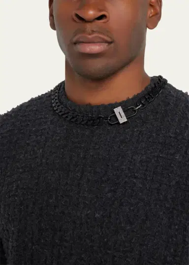 Givenchy Men's Crystal Pavé G-Chain Necklace | Thumbnail 2 Givenchy Men's Crystal Pavé G-Chain Necklace | Thumbnail 2