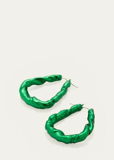 Loewe Nappa Twist Hoop Earrings | Thumbnail 3 Loewe Nappa Twist Hoop Earrings | Thumbnail 3